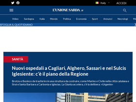 'unionesarda.it' screenshot