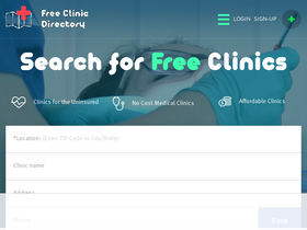 'freeclinicdirectory.org' screenshot