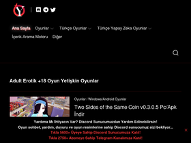 'yetiskinoyunlar.com' screenshot