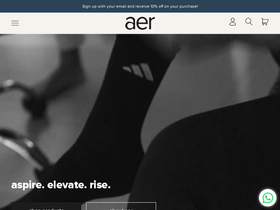 aer active website screenshot