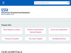 'uhs.nhs.uk' screenshot