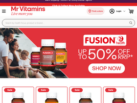 'mrvitamins.com.au' screenshot