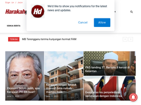 'harakahdaily.net' screenshot