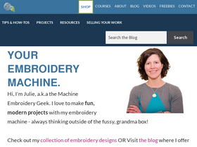'machineembroiderygeek.com' screenshot