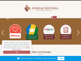 'ensinarhistoria.com.br' screenshot