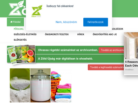 'zoldujsag.hu' screenshot