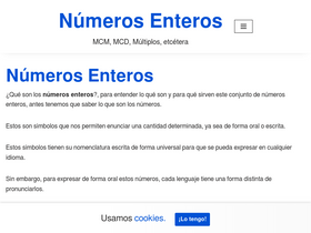 'numerosenteros.net' screenshot