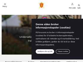 'forsvaret.no' screenshot