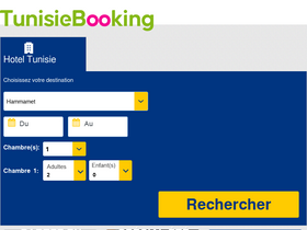 'tunisiebooking.com' screenshot