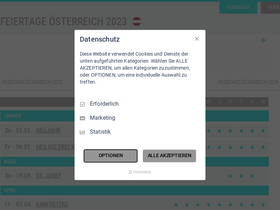 'feiertage-oesterreich.at' screenshot
