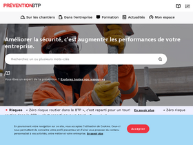 'preventionbtp.fr' screenshot
