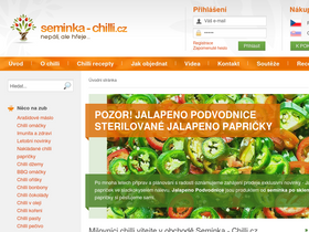 'seminka-chilli.cz' screenshot