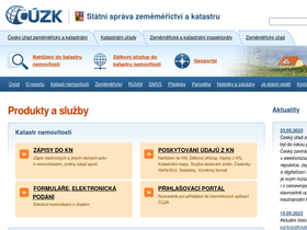 'geoportal-vm.cuzk.cz' screenshot
