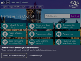 'renfrewshire.gov.uk' screenshot