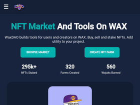 'waxdao.io' screenshot