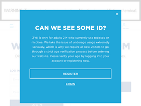 'zyn.com' screenshot