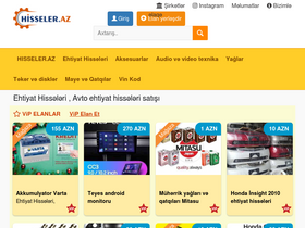 'hisseler.az' screenshot