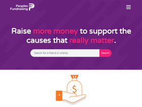 'peoplesfundraising.com' screenshot