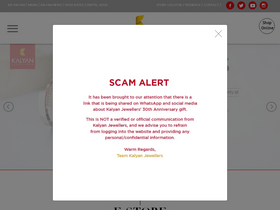 'kalyanjewellers.net' screenshot