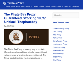 Pirate Bay Proxy - Unblock Pirat & Download Torrents