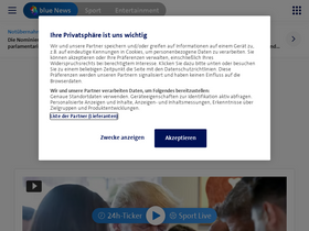 'bluewin.ch' screenshot