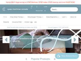 'cpapmachinescanada.ca' screenshot