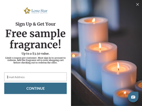'lonestarcandlesupply.com' screenshot