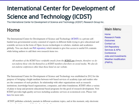 'icdst.org' screenshot