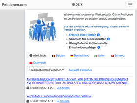'petitionen.com' screenshot