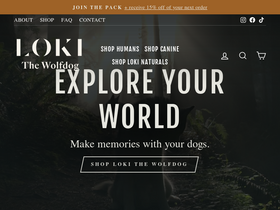 lokithewolfdog.com homepage screenshot
