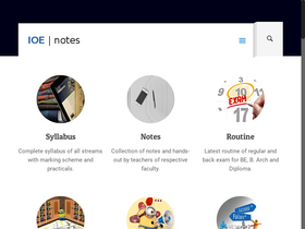 'ioenotes.edu.np' screenshot