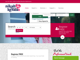 'nikahinkerala.com' screenshot