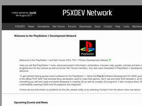 'psxdev.net' screenshot