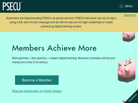 'psecu.com' screenshot