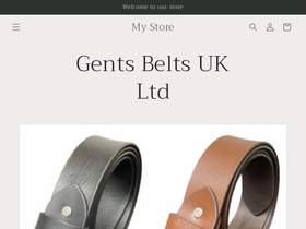 gentsbelts.com homepage screenshot