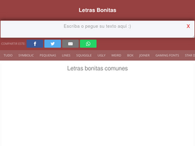 'letrasbonitas.net' screenshot