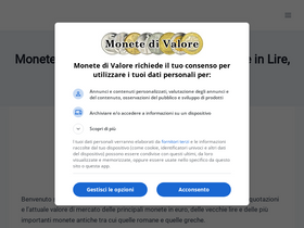 'monetedivalore.it' screenshot