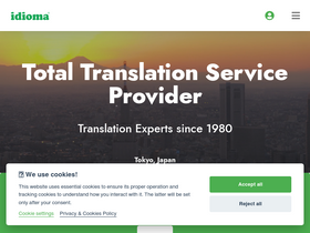 'idioma.com' screenshot