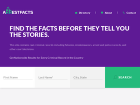 'arrestfacts.com' screenshot