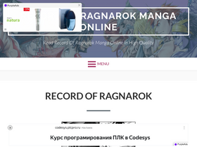'record-of-ragnarok-manga.com' screenshot