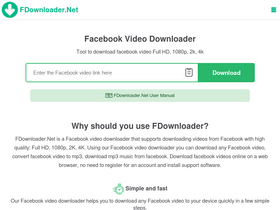 'fdownloader.net' screenshot