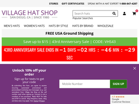 'villagehatshop.com' screenshot