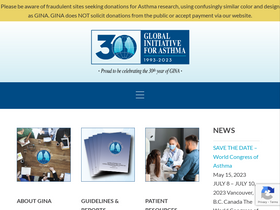 'ginasthma.org' screenshot