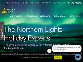 'theaurorazone.com' screenshot