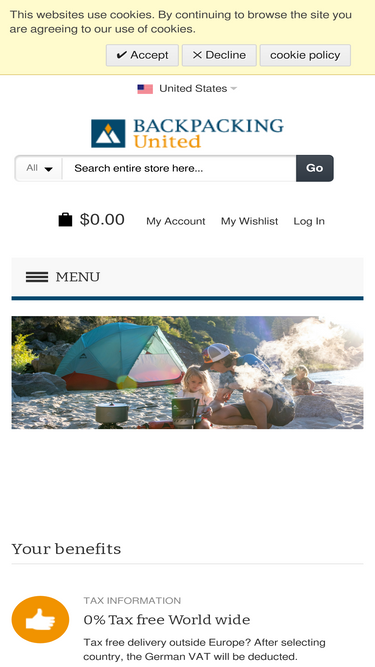 Is backpacking united store a legit website