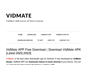 'vidmateapkfree.com' screenshot