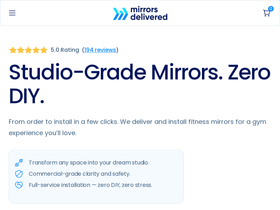 Mirrors Delivered homepage screenshot