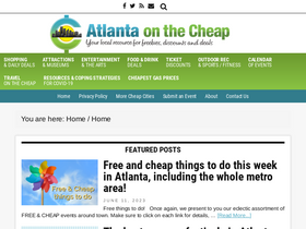 'atlantaonthecheap.com' screenshot