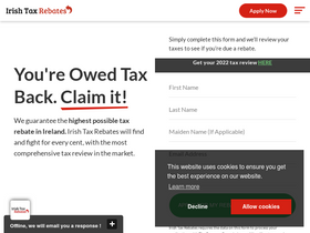 'irishtaxrebates.ie' screenshot