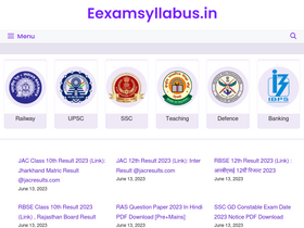 'eexamsyllabus.in' screenshot